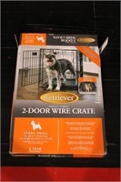2 Door wire animal cage & dog bed