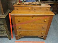 1800's victorian walnut dresser & mirror brackets
