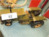 CARVED WOOD TRACTOR