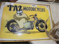 TAZ MOTORCYCLE METAL SIGN