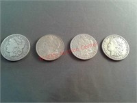 1890, 1896, 1886, 1921, Morgan silver dollars