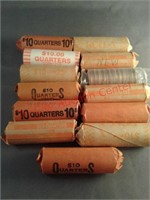 13 rolls of quarters various years