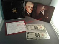 Red Seal $2 in $5 bills with case