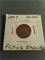 Flying eagle one cent coin 1857
