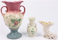 Lot of Porcelain Vases Hull & Belleek