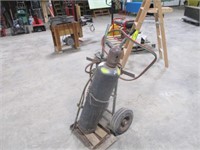 TORCH SET WITH CAGES, CART, ACETYLENE TANK