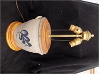 Antique Stoneware Crock Lamp