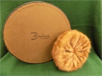 Mink Fur Hat w/ original Bambergers Hat Box