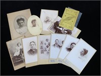 Lot, 8 photo and cabinet cards, 6 other photos,