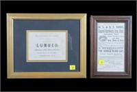 Lot, 2 framed advertising: Alexander Davidson