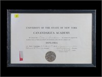 Canandaigua Academy diploma for Doris Gardner,