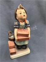 Hummel Boy Carrying Bricks Figurine