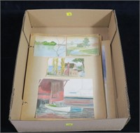 Lot, 20 Canandaigua area small watercolors by