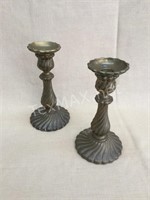 8 in Brass Candle Set