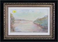 6.5" x 10.5" Watercolor, Canandaigua Lake
