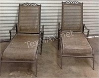 (2) Reclining Chaise Patio Chairs