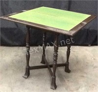 Antique Folding Gaming Table w/Drawer