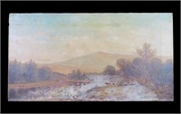 17" x 32" Oil on canvas, landscape, unframed