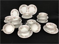 Vintage Noritake China Cream Soup Bowls & Plates