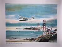 Pan Am China Clipper Anniversary Watercolor Print
