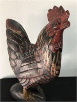14 in Wood Carved Rooster