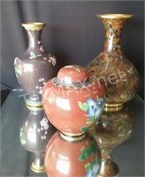 (2) Oriental Vases & (1) Ginger Jar