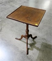 Early walnut candle stand from the Estate of F.M.