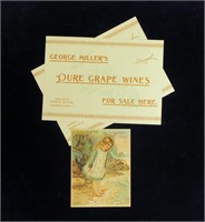 Lot, 2 George Miller's Pure Grape Wines,