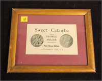 George Miller Sweet Catawba, Canandaigua framed