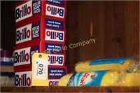 Lot of Brillo Pads and roller mop sponges