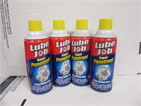 FOUR Cans LubeJob Super Penetrant Spray