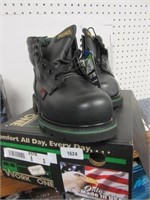 WorkOne Sz8D Steel Toe Black Boots $120
