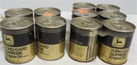 Lot of 10 JD Torq-Gard Supreme Engine Oil Cans