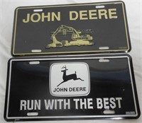Lot of 2 JD Decorative License Plate Plaques