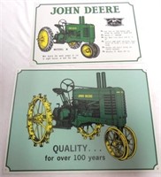 Lot of 2 Tin JD A Signs