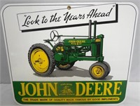 JD Porcelain Sign "Look to the Years Ahead"