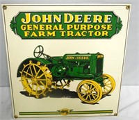 JD Porcelain Sign "General Purpose Farm Tractor"