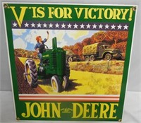 JD Porcelain Sign "V is for Victory"