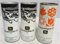 Lot of 3 JD Oil Cans