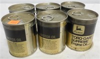 Lot of 6 Torq-Gard Supreme Engine Oil Cans
