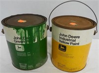 Lot of 2 JD Paint Cans - Green/Industrial Yellow