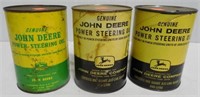 Lot of 3 JD Power Steering Oil Cans