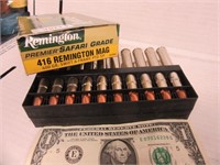 20rounds 416 Remington MAG Safari Grade Ammo