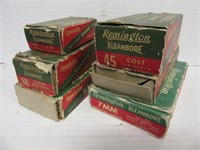SIX Vintage Boxes KleanBore Ammo Asssorted