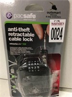 PACSAFE ANTI-THEFT RETRACTABLE CABLE LOCK