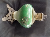 Victorian Oil Lamp base with painted decoration
