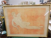 Drawing of Nudes, Signed 30 1/2x23 Frame Size