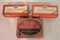 Weller soldering kit & 2 vehicle wash brushes
