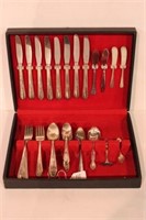 Set of assorted silver plate flatware