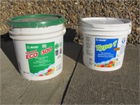 Two Buckets of Used Tile Adhesive